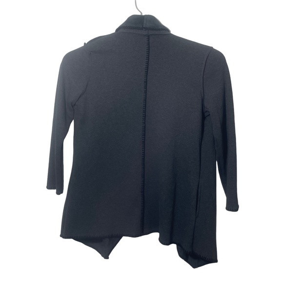 Soft Surroundings Large Gray Open Front Sweater Cardigan Polyester Blend - Pic - Picture 6 of 6